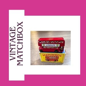 1965 Vintage Lesney Matchbox Regular Wheels 5D London Routemaster Bus-EUC